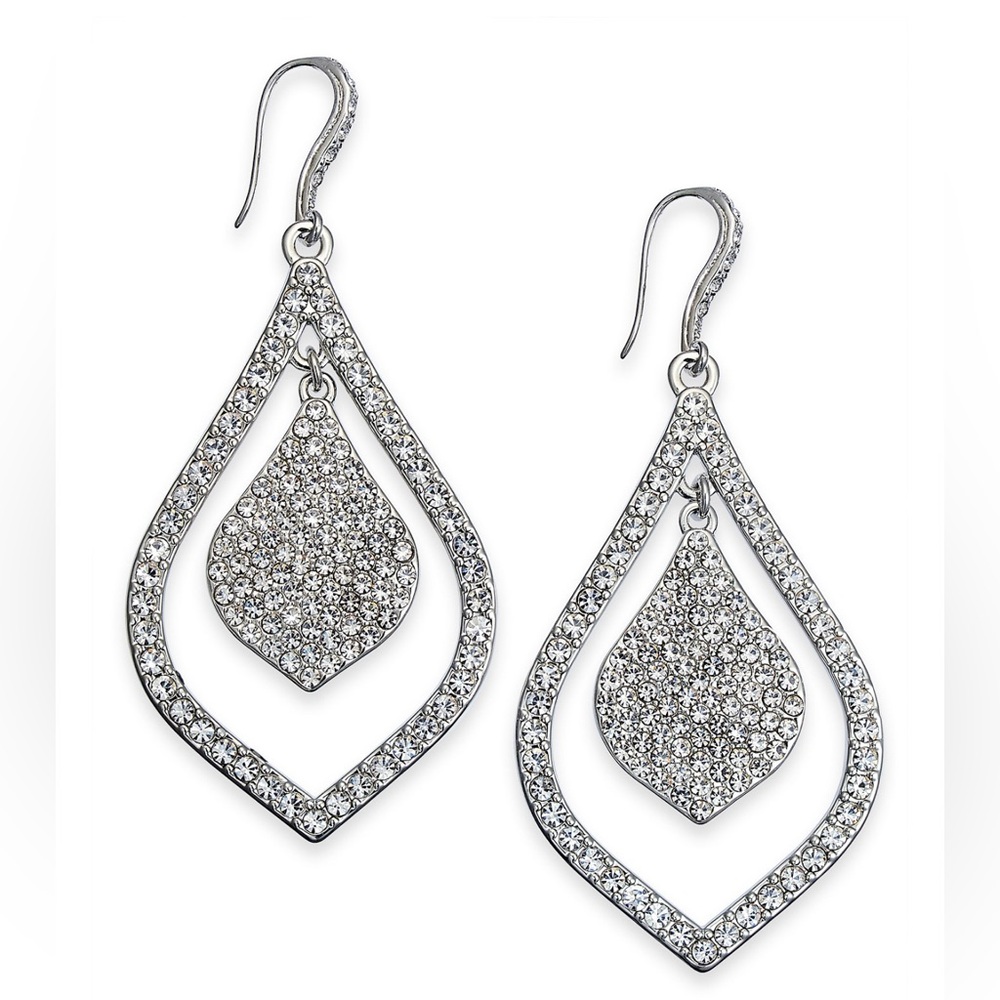 💃 INC International Concepts Silver Teardrop Earrings - NWT